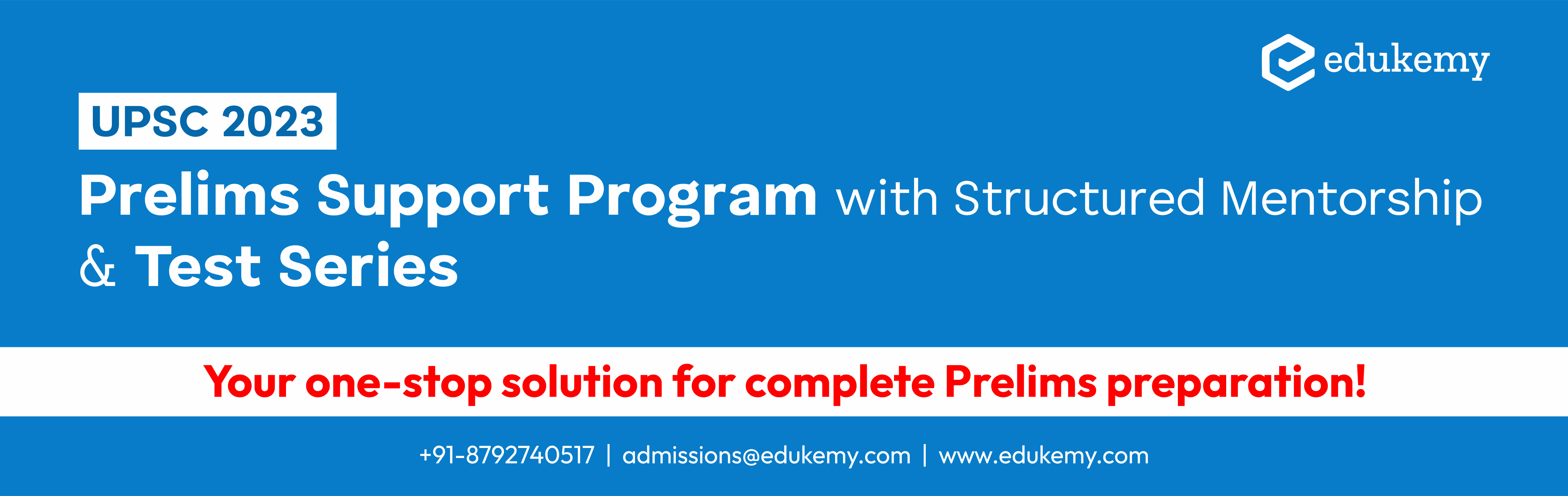 UPSC 2023 Prelims Support Program with Structured Mentorship & Test Series