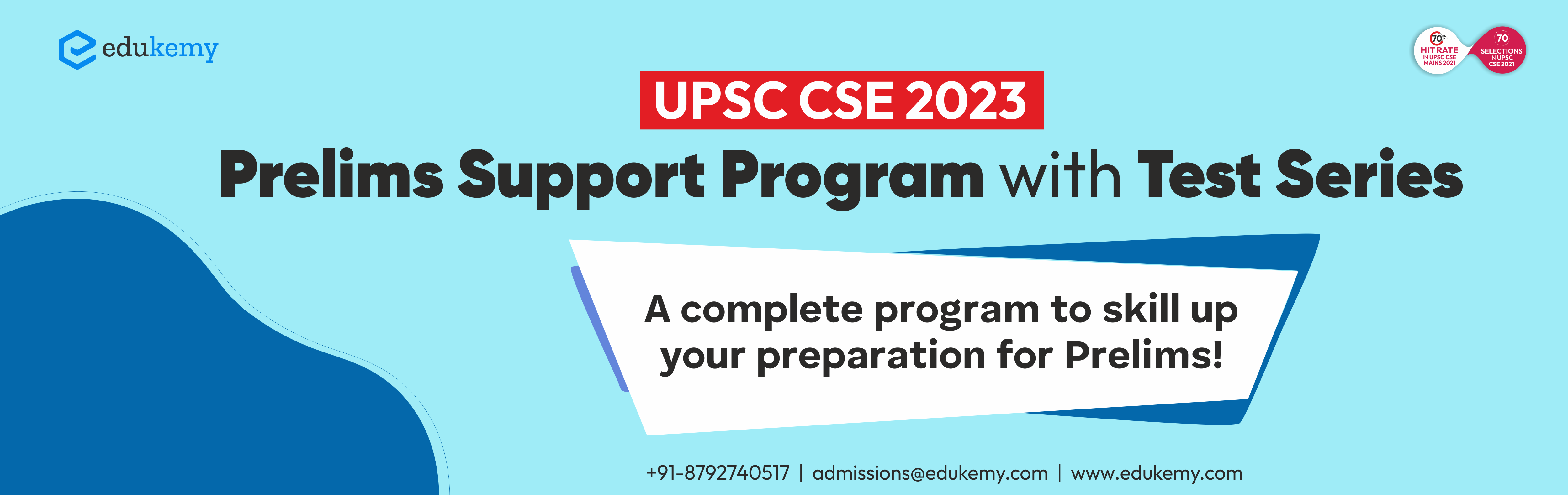 UPSC 2023 Prelims Support Program with Structured Mentorship & Test Series - Edukemy