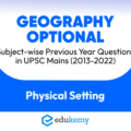 Geography Optional Physical Setting