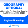 Geography Optional Regional Planning