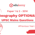 UPSC MAINS 2014 – Geography Optional Previous Year Paper