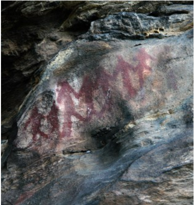 Hand-linked dancing figure, Uttarakhand