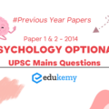UPSC MAINS 2014 – Psychology Optional Previous Year Paper
