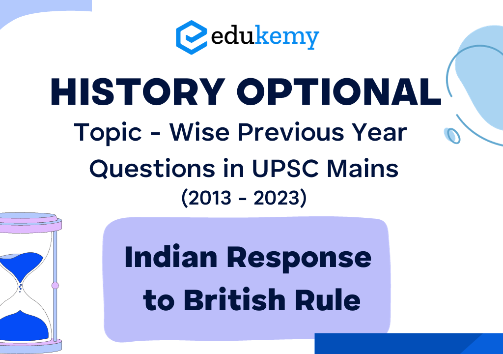 History Optional Topic – Wise Previous Year Questions in UPSC Mains: Indian Response to British Rule (2013-2023)