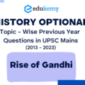 History Optional Topic – Wise Previous Year Questions in UPSC Mains: Rise of Gandhi (2013-2023)