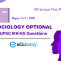 UPSC Mains 2020 - Sociology Optional Previous Year Paper