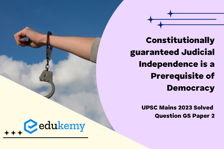 “Constitutionally guaranteed judicial independence is a prerequisite of democracy.” Comment.