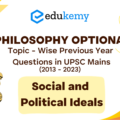 Philosophy Optional Topic – Wise Previous Year Questions in UPSC Mains: Social and Political Ideals (2013-2023)