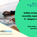 Do you agree that the Indian economy has recently experienced V- shapes recovery? Give reasons in support of your answer.