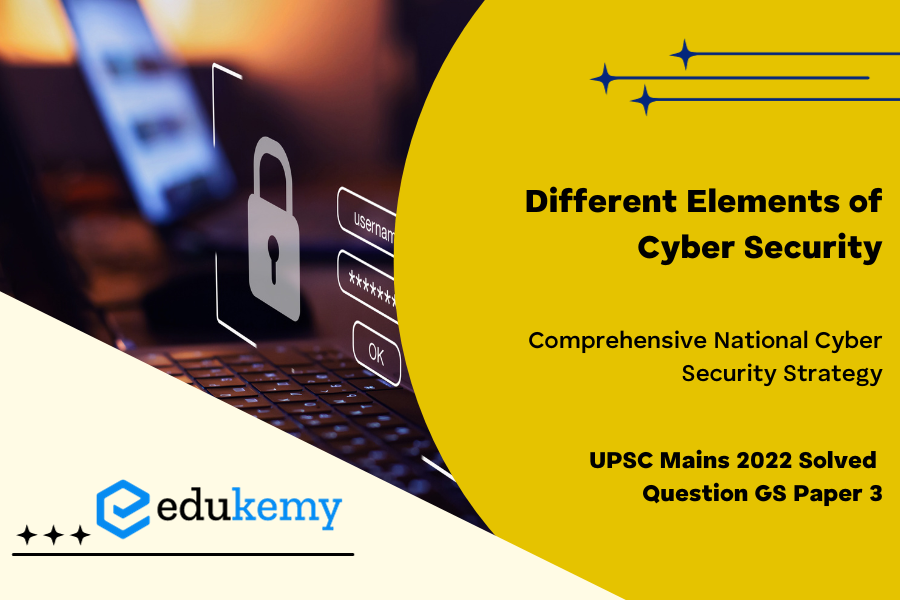 What are the different elements of cyber security ? Keeping in view the challenges in Cyber security, examine the extent to which India has successfully developed a comprehensive National Cyber Security Strategy.