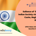 Analyze the salience of ‘sect’ in Indian society vis-a-vis caste, region and religion.