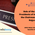Discuss the role of the Vice-President of India as the chairman of the Rajya Sabha.