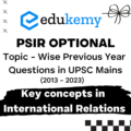 Political Science and International Relations Optional Topic – Wise Previous Year Questions in UPSC Main: Key concepts in International Relations (2013-2023)