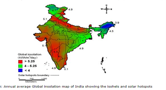 India has immense potential for solar energy though there are regional ...