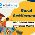 “Rural settlements are expressions of the basic relationships between human beings and their physical and social environment.” Discuss – UPSC Geography Optional Mains – 2023