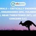 Mammals – Critically Endangered (CR), Endangered (EN), Vulnerable (VU), Near Threatened (NT), Least Concern (LC) – UPSC Environment Notes