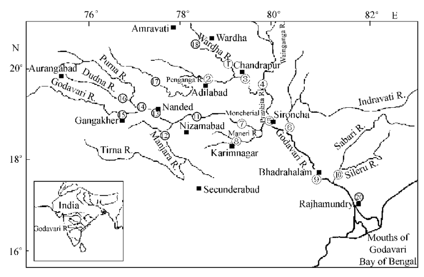 tributaries of Godavari