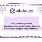 UPSC MAINS TOPIC WISE QUESTION -INTERNAL SECURITIES-EXTERNAL SECURITY CHALLANGES & RELATED MATTERS