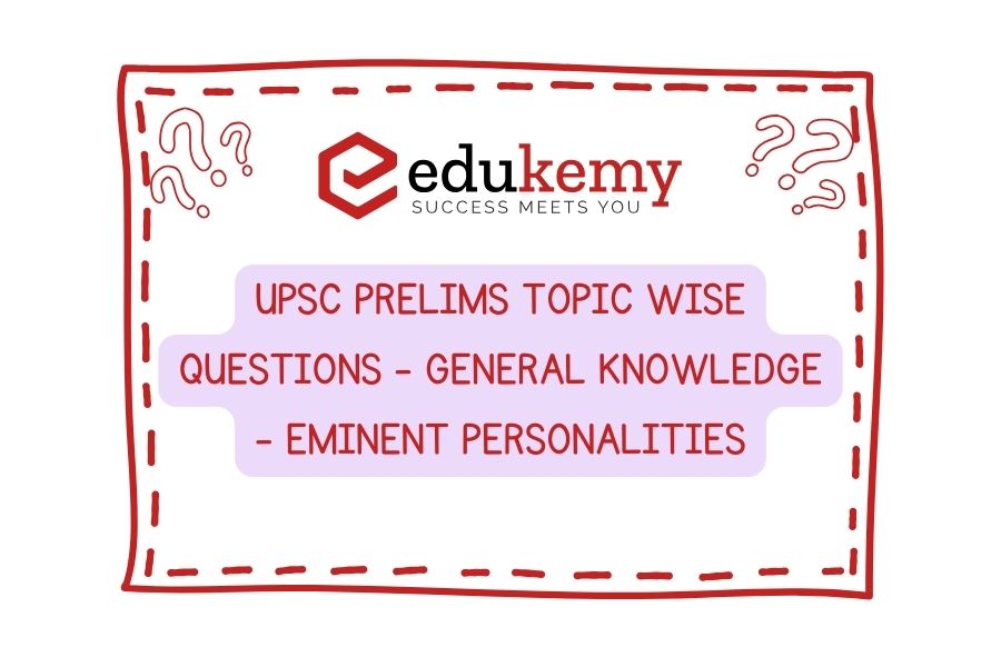 UPSC Prelims Topic-Wise-Questions-General-Knowledge-Eminent-Personalities