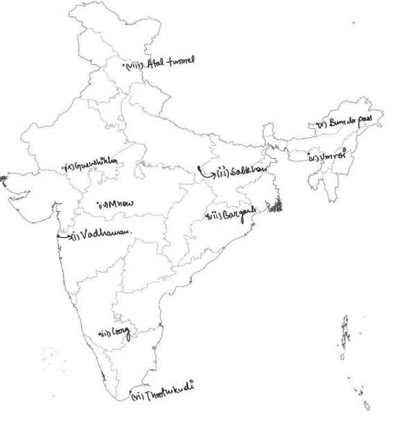 Mapping Question - UPSC Geography Optional Mains - 2020