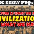 UPSC Essay PYQ 2020: Culture is what we are, civilization is what we have