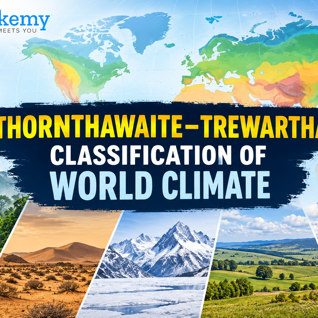 Thornthawaite & Trewartha classification of world climate